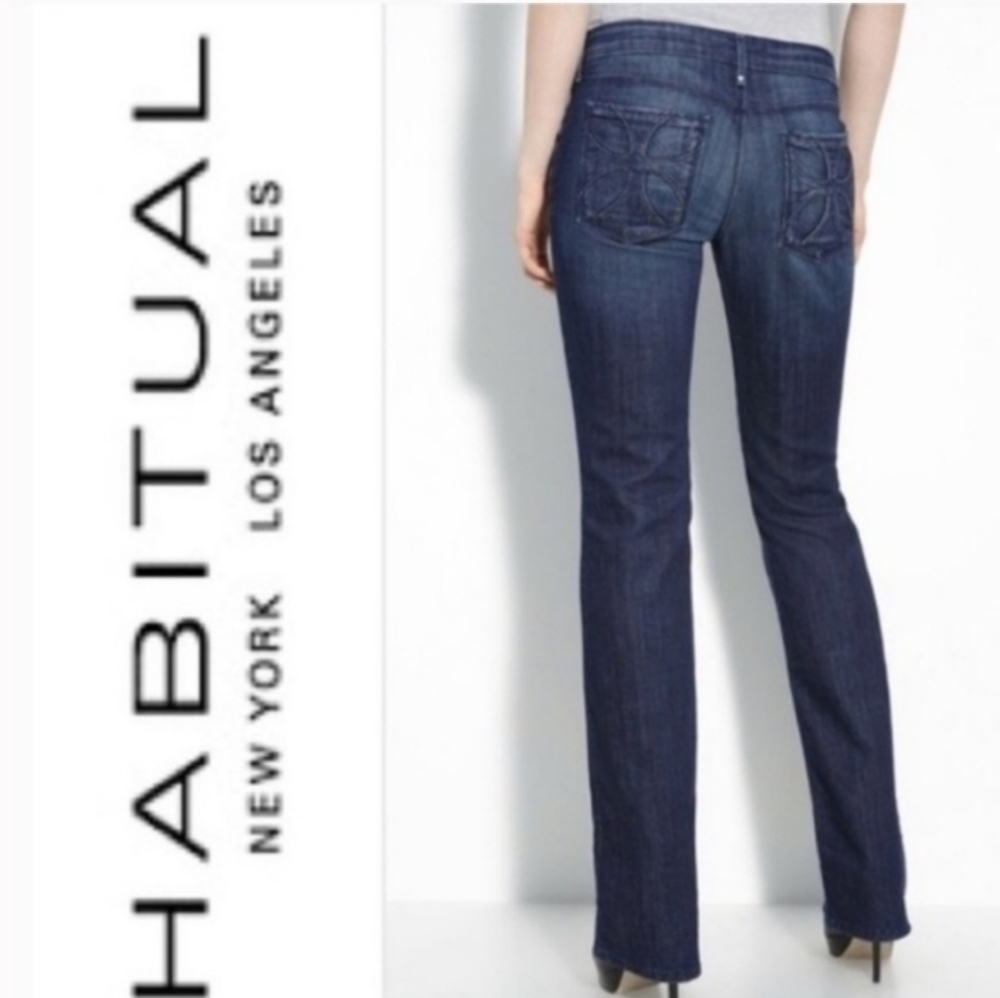 Habitual Women's Boot Cut Jeans - Dark Indigo Blue